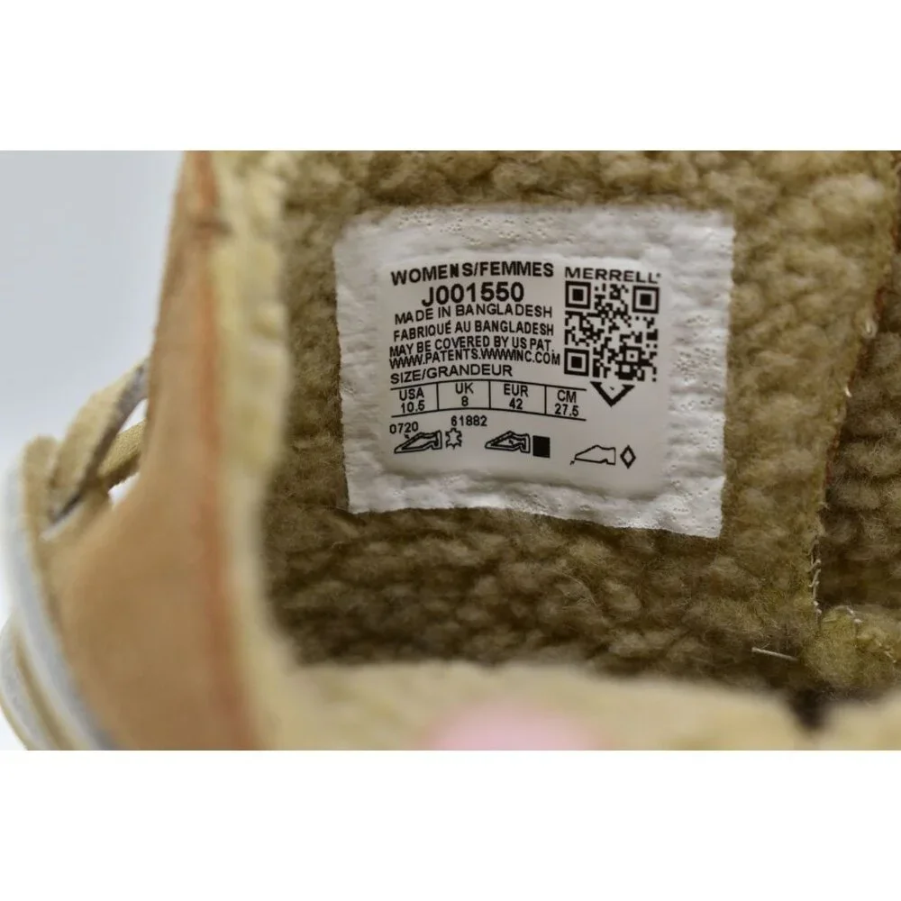 Merrell Women 10.5 Juno Bluff Polar Camel Suede Waterproof Insulated Winter Boot